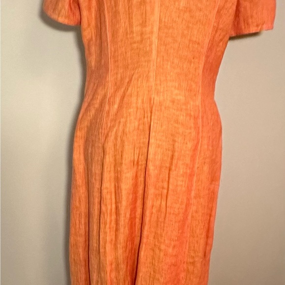 Vintage Escada Margaretha Ley 100% Linen Wrap Dress with Two Buttons - Picture 3 of 11